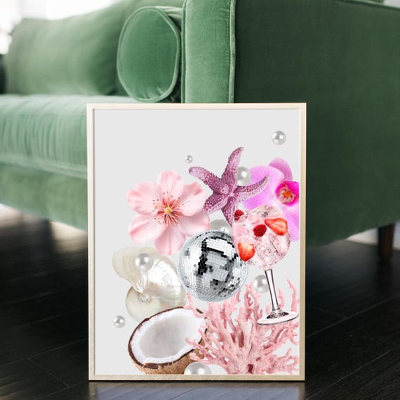 Trendy Wall Art, Maximalist Gallery Wall , Eclectic Poster, Maximalist Home Decor, Trendy Print, Girly Print, Pink Wall Art, Aesthetic Decor
