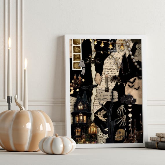 Halloween Wall Art Print - Witchy House Decoration
