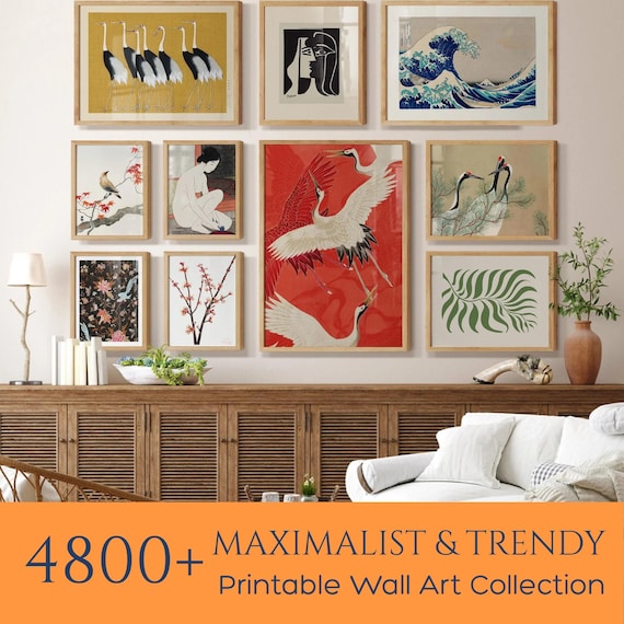 4800 Maximalist Wall Art, MEGA BUNDLE, Trendy Wall Art, Maximalist Gallery Wall Set, Eclectic Wall Art, Maximalist Home Decor, Trendy Print