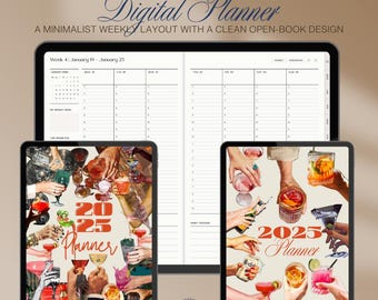 2026 Digital Planner: Portrait, Hyperlinked, Goodnotes, Notability, Happy Hour Design (Digital Download)
