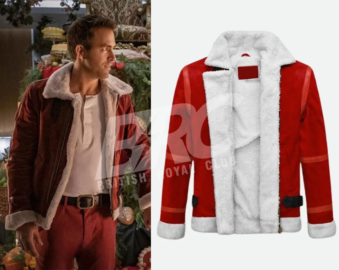 Ryan Reynolds Red Leather Jacket Spirited Movie Suede Leather Jacket ...