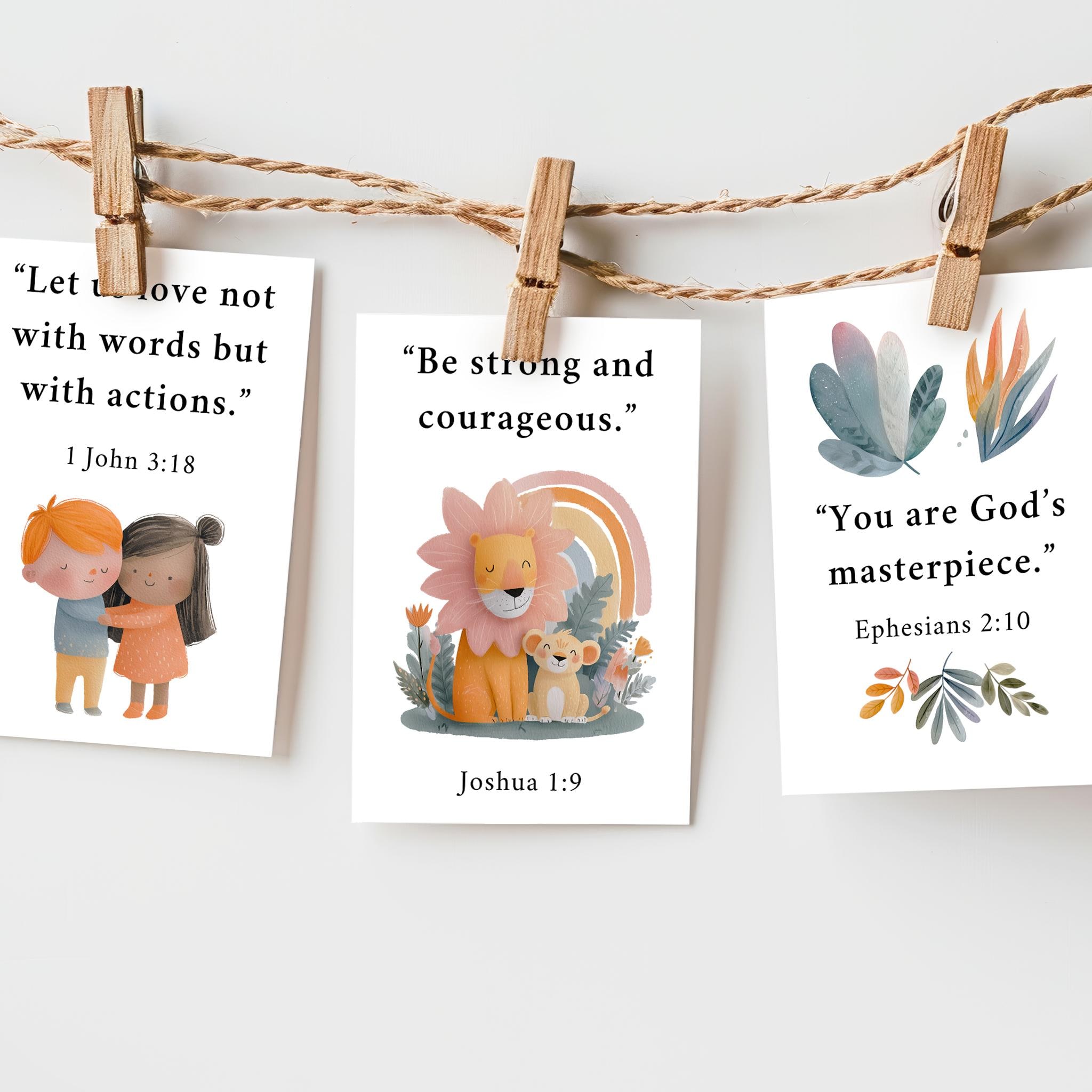 Scripture for Kids, Bible Verse Flash Cards, Christian Homeschool