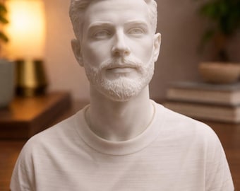 Buste et Statue Personnalisés à Partir d’une Photo – Portrait 3D Sur Mesure – Figurine et Sculpture Cadeau