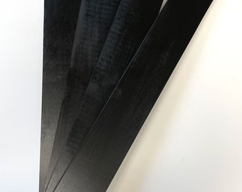 Guitar Fingerboard Blanks | Thermally Modified | Torrified Maple Infused with Resin | Obsidian Ebony - Real Wood Ebony Substitute