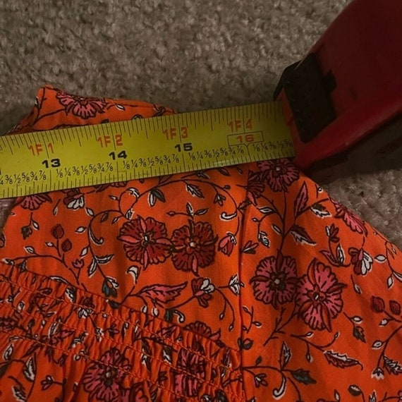 Vintage Old Navy Women’s Orange Pink Floral Bohem… - image 4