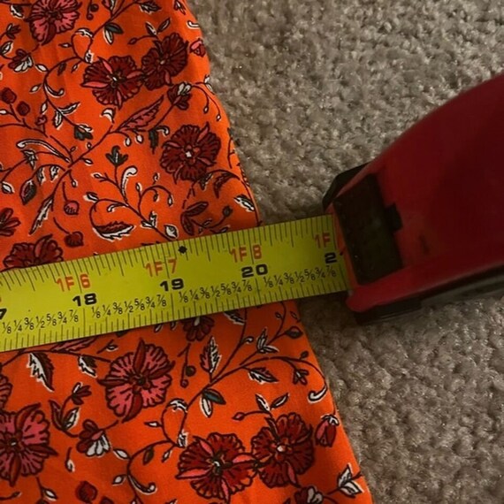 Vintage Old Navy Women’s Orange Pink Floral Bohem… - image 8