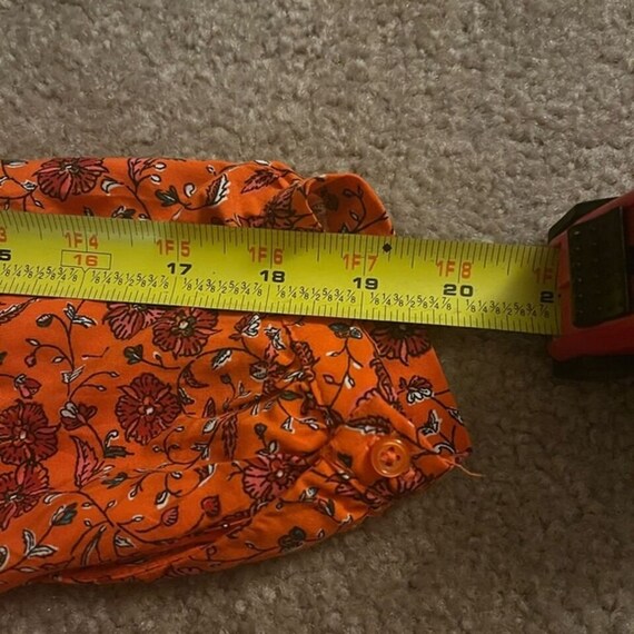 Vintage Old Navy Women’s Orange Pink Floral Bohem… - image 6