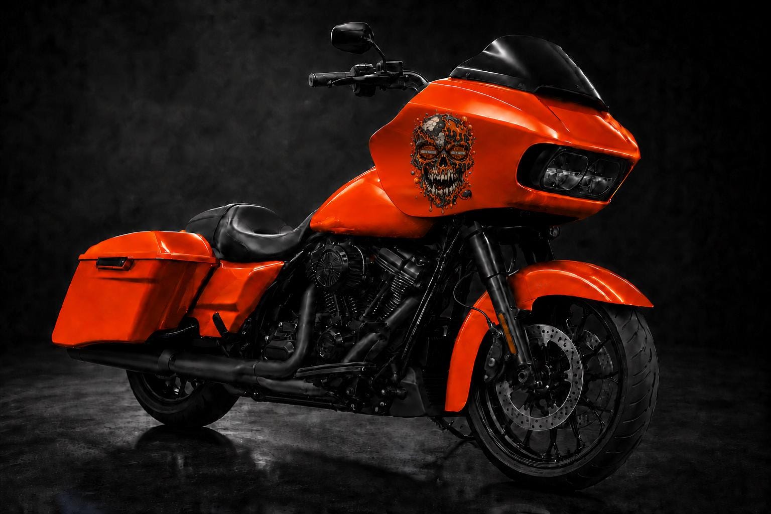 Harley Davidson Skull - Etsy