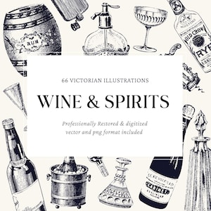 Clipart incisioni di vini e liquori d'annata - 66 illustrazioni vettoriali PNG SVG per artigianato e design