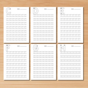 Alphabet Tracing Worksheets, Uppercase Letter Handwriting Practice, 26 ...