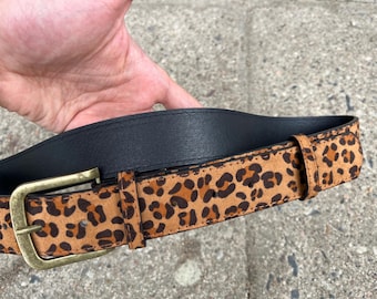 8352 Western Pu Leather Leopard Wide Waist Belts Retro Punk Pin Buckle Y2K Leopard Print Belt Snake Skin Pattern PU Leather Belts  main image 3