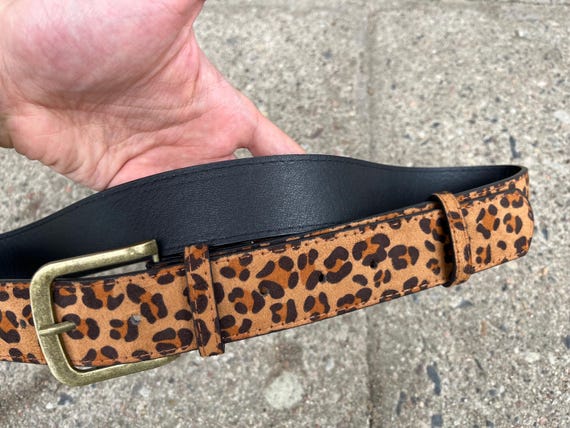 Y2K Leopard Print Belt | Unisex Faux Leather Fashion - Etsy display picture 1