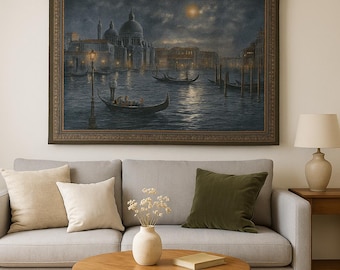 Venice Gondola Tapestry: Italian Canal Woven Wall Art (138x102cm)
