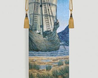 Sailing Ship Tapestry | William Morris Nautical Wall Art