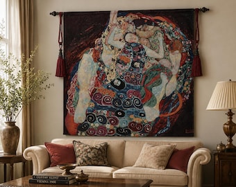 Gustav Klimt The Virgin Woven Tapestry Wall Hanging Decor