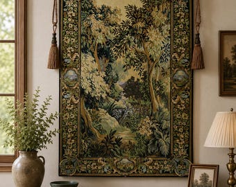 Large Landscape Loom Woven Tapestry Wall Decor 102 x 148 CM