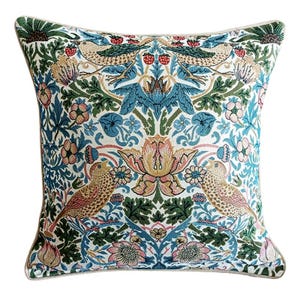 William Morris Strawberry Thief Cushion Cover 18" x 18 "