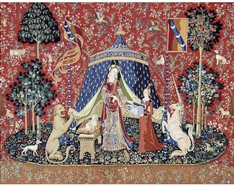 The Lady and the Unicorn Medieval Tapestry Wall Hanging