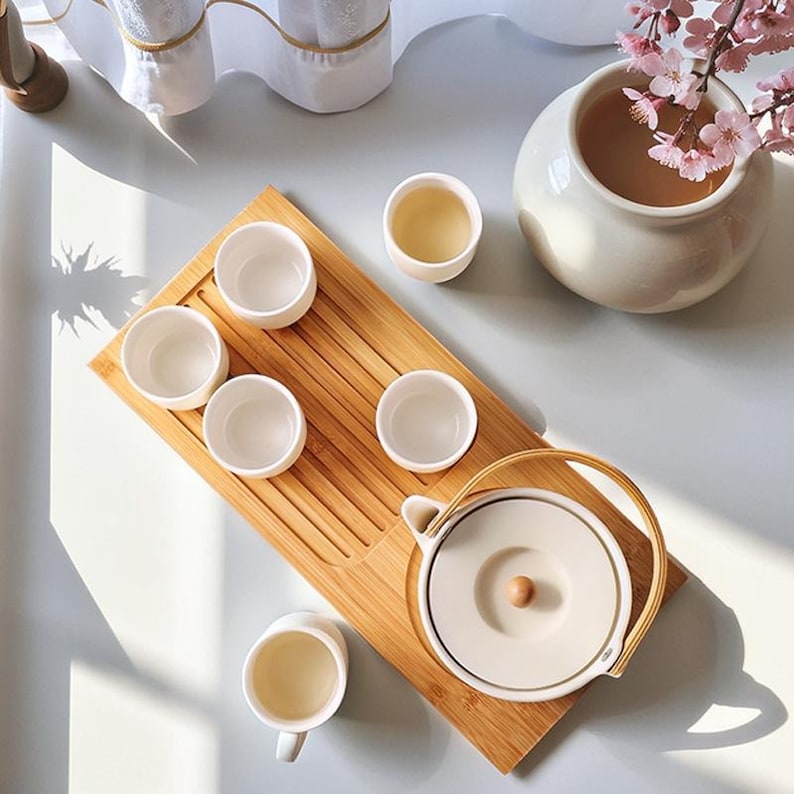 Cream Style Ceramic Tea Set, Japanese Tea Set, Teapot With Infuser ...