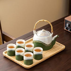 Kiln-Changed Ceramic Tea Set: Japanese Kung Fu Teapot with Infuser