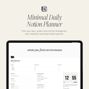 Minimal & Aesthetic Notion Life Planner | Notion Template | All in One Notion Planner | Simple Notion Planner | Digital Planner