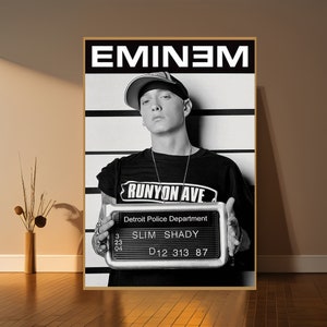 EMINEM Rapper Leinwandbild 30x45 Cm | Musik Poster Für Wohnzimmer & Jugendzimmer | Ungerahmter Kunstdruck