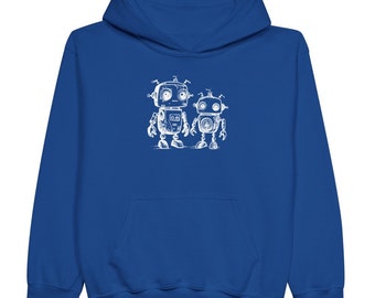 Klassischer Kinder-Hoodie Roboter Motiv