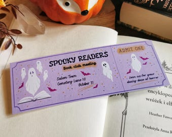 Halloween 'Spooky Readers Club' Bookmark, Book Lover Gift