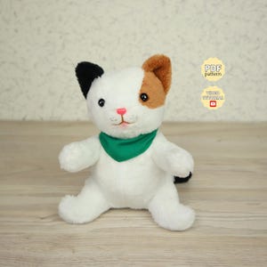 Cat Plush Sewing Pattern Stuffed Animal Pattern Digital Download