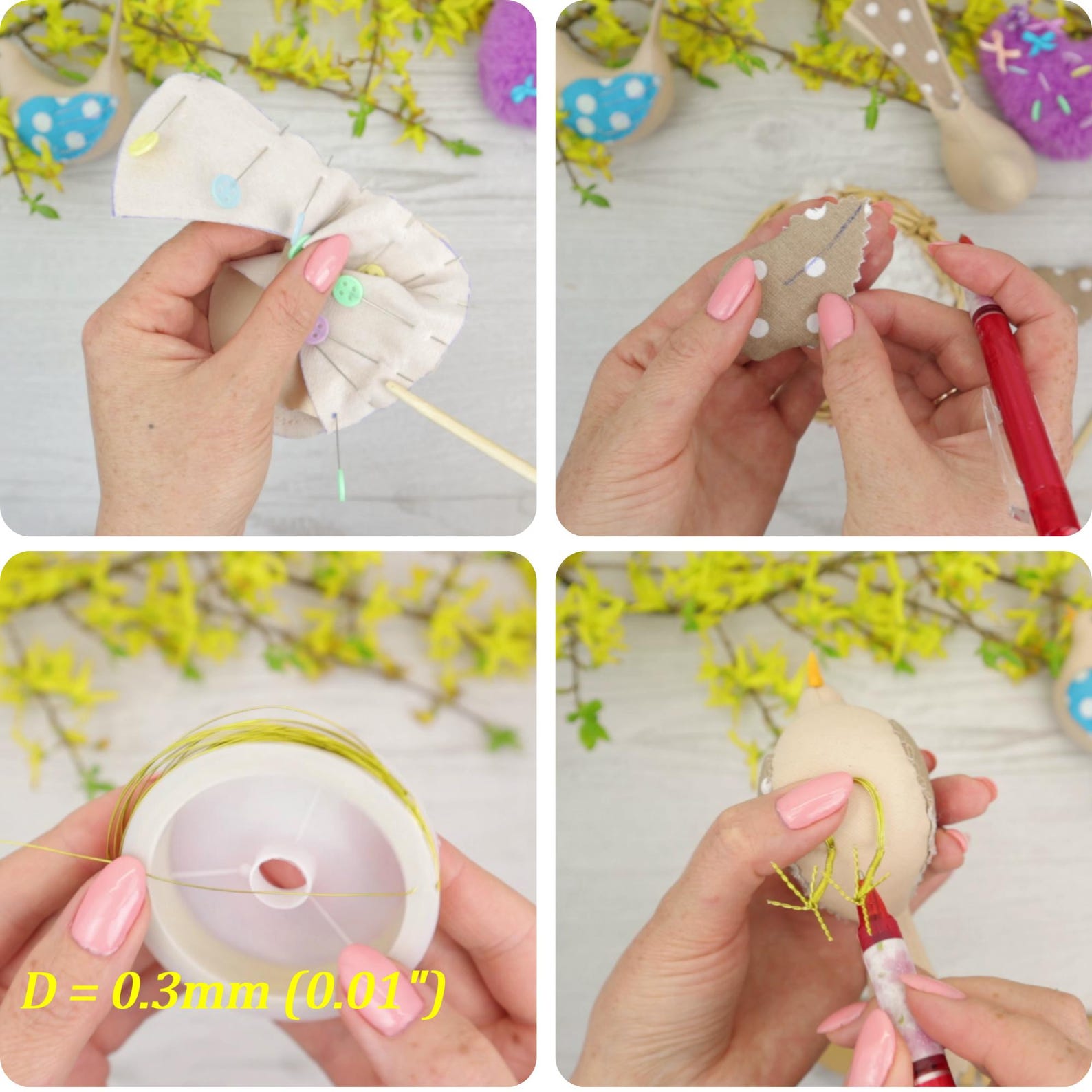 Bird Sewing Pattern Fabric Bird Ornament PDF Stuffed Bird Pattern ...