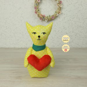 Cat Door Stop Sewing Pattern Fabric Door Stopper Digital Download