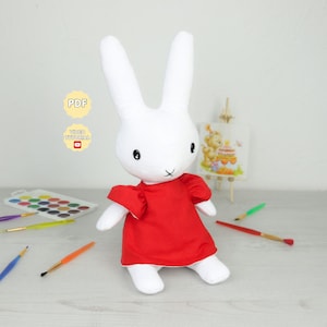 Bunny Sewing Pattern PDF Digital Download Rabbit Toy Plushie Pattern
