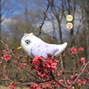 Bird Sewing Pattern Do It Yourself Bird Ornament Digital File