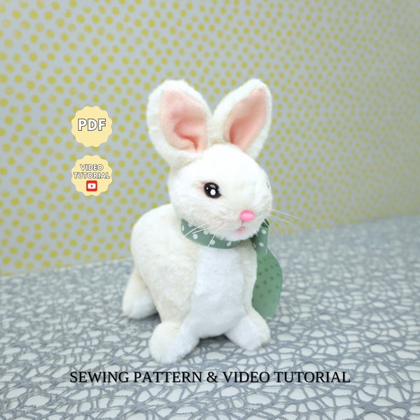 Bunny Plush Sewing Pattern Digital Download Stuffed Bunny Plush Pattern