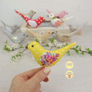 Bird Sewing Pattern Do It Yourself Bird Ornament Digital File