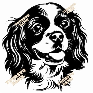Cavalier King Charles Spaniel Digital Art: SVG- und PNG-Designs zum Basteln