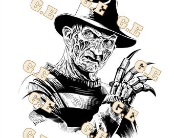 Freddy Krueger SVG PNG | Nightmare on Elm Street Clipart (Digital Download)