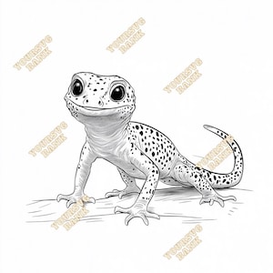 Leopard Gecko Digital Art Pack - High-Quality PNG & SVG Files | Cute Gecko Clipart for Crafts, Decor and DIY Projects | Instant Download