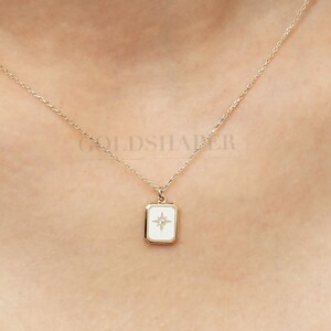 14K Gold North Star Necklace, Gold North Star Necklace, North Star Charm Necklace, Star Necklace, Calestial Necklace, 14K Gold Necklace.