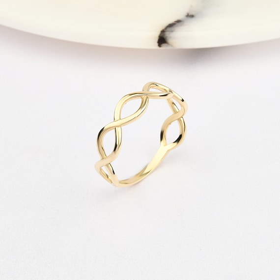 14K Infinity Gold Ring, Infinity Ring, Love Ring, Minimalist Ring, Infinity Symbol Ring, Gold Love Ring, 14K Gold Ring.