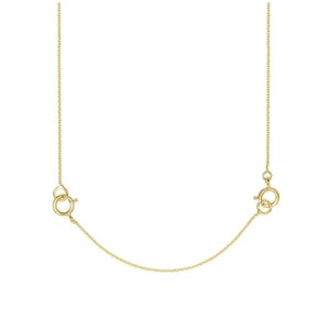 14K Real Gold Necklace or Bracelet Extender, Removable 14K Real Gold Extension Chain, Adjustable length 1&#39;&#39; To 6&#39;&#39; inch Gold Extender
