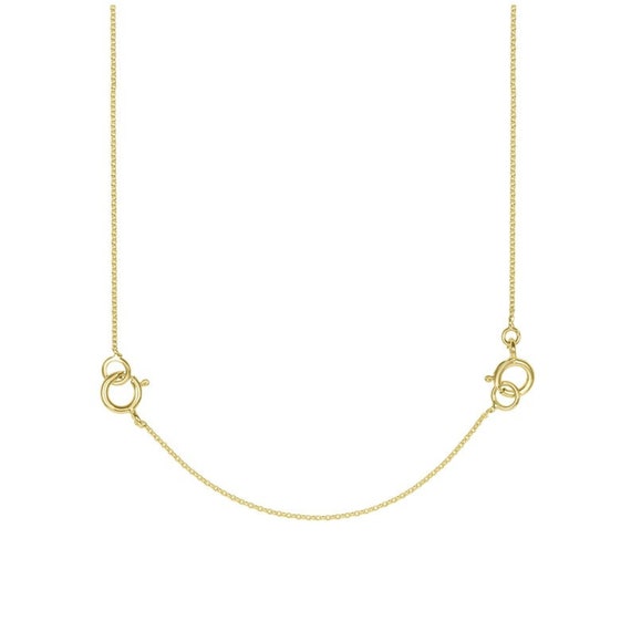 14K Real Gold Necklace or Bracelet Extender, Removable 14K Real Gold Extension Chain, Adjustable length 1'' To 6'' inch Gold Extender