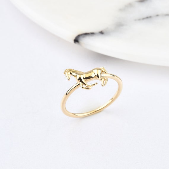 14K Gold Horse Ring, Gold Horse Ring, Horse Ring, Horse Shape Ring, Animal Ring, Riding Ring, Equstrian Ring, 14K Gold Ring, 14K Gold Horse.
