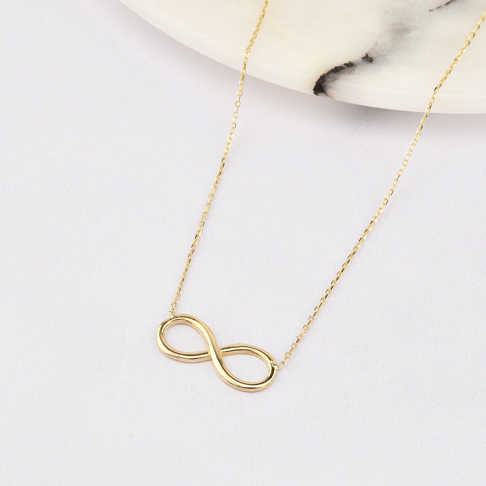 Infinity Gold 14K Gold Infinity Necklace, Gold Infinity Necklace, Infinity Necklace ...