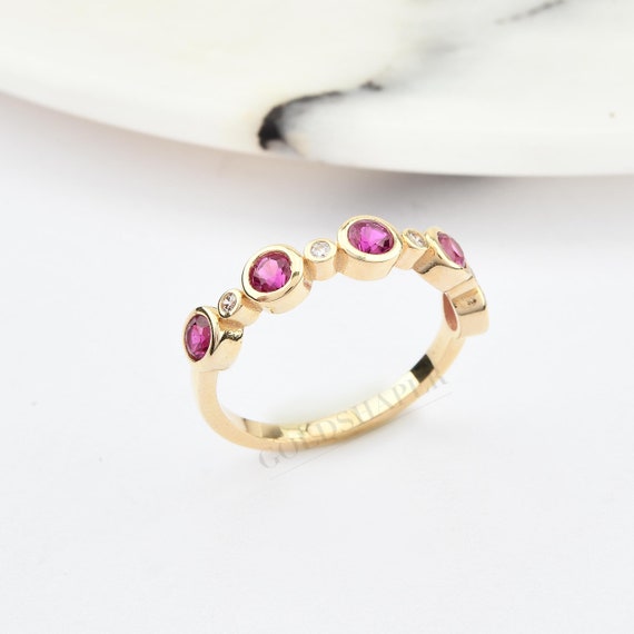 14K Gold Ruby Ring, Gold Ruby Ring, Ruby Ring, Gemstone Gold Ring, July Birthstone Ring, Ruby Gemstone Ring, 14K Gold Ring.
