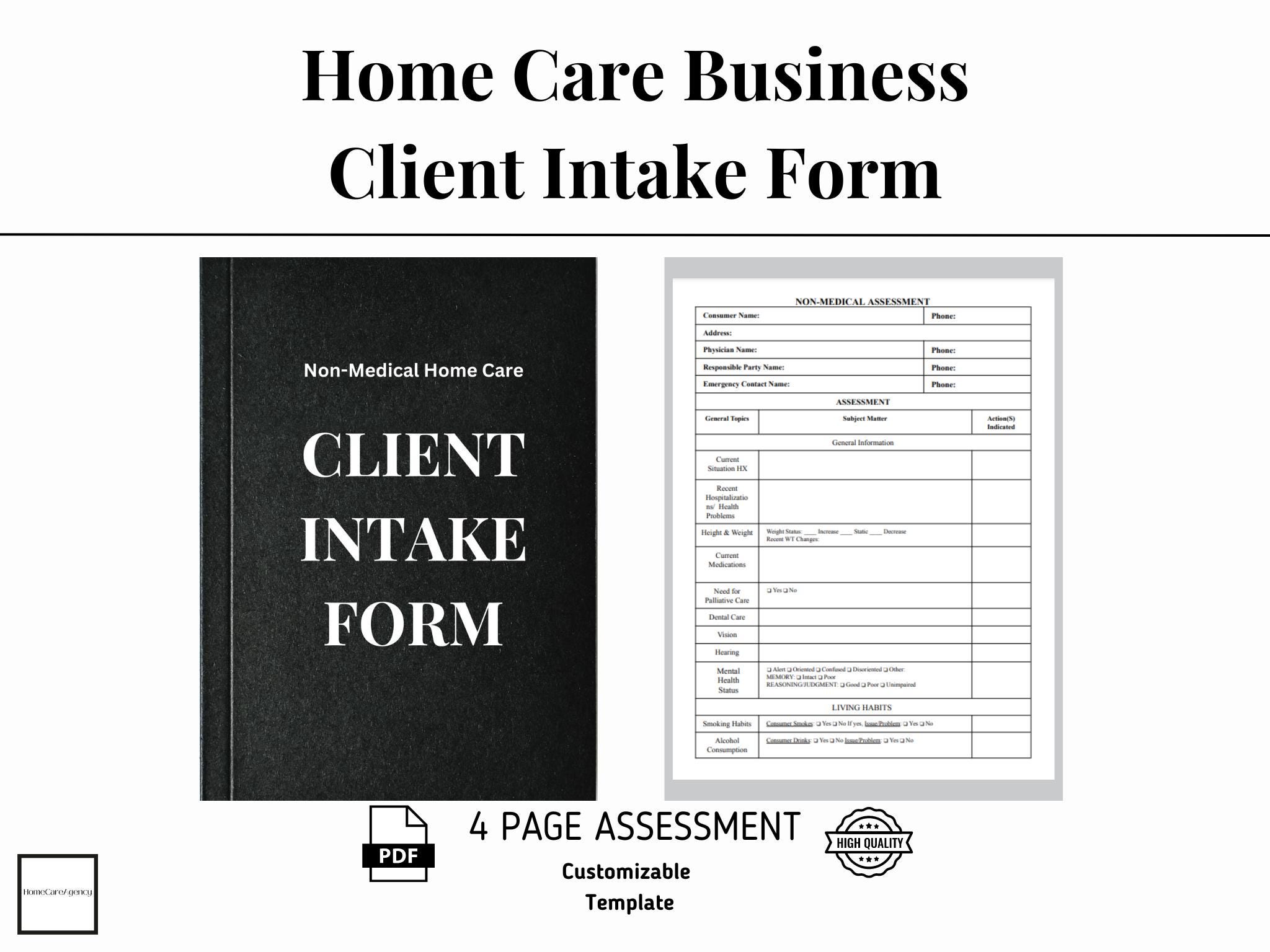 Home Care Client Intake Form Home Care Client Intake Form Non Medical ...