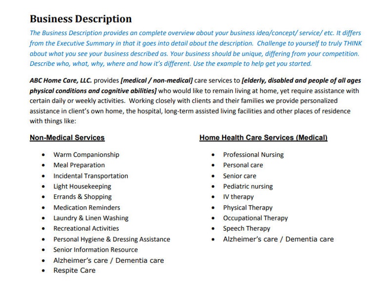 Image 13 for Non Medical Home Care Business Plan Template
