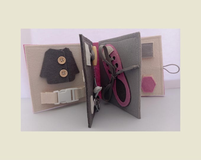 Quiet Book Page, Shoe Lace, Busy Book, Fine Motor Skills Toys, Buckle ...
