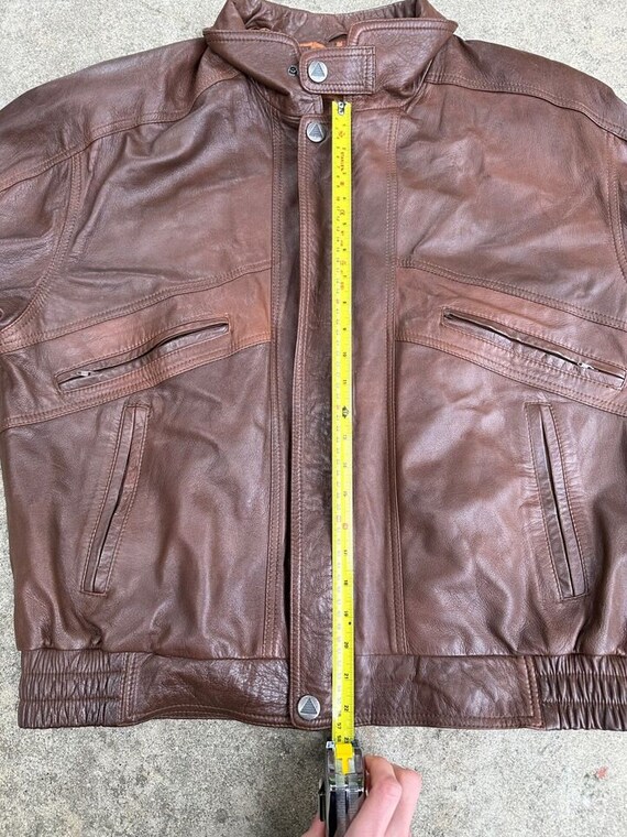 Vintage 80s Brown Leather Jacket - image 10