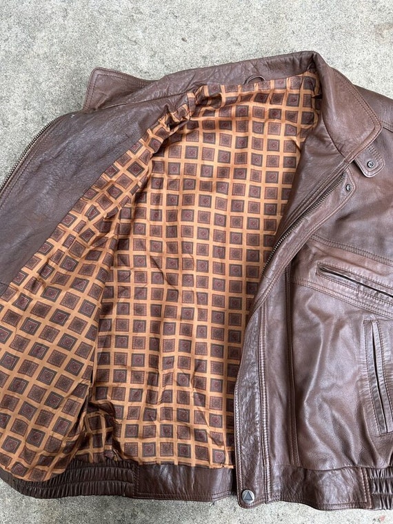 Vintage 80s Brown Leather Jacket - image 9